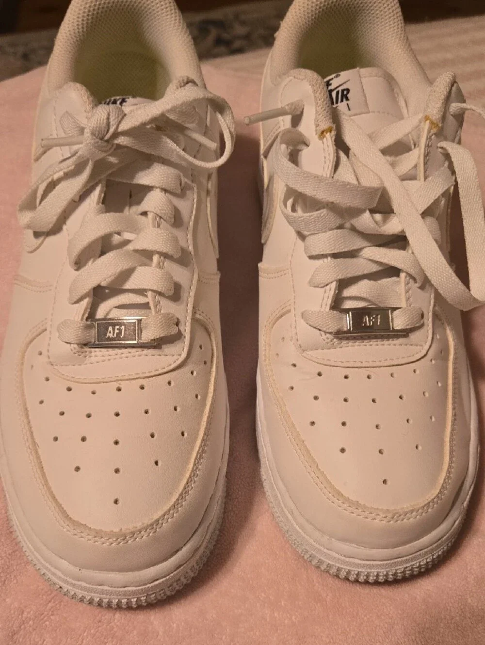 Nike Kids White Low-Top Leather Sneakers
